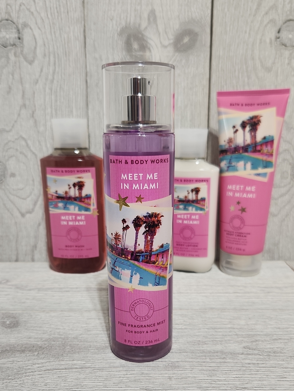 Bath & Body Works Meet Me In Miami 4pc Set Gel, Lotion, Cream, Mist - Picture 8 of 9